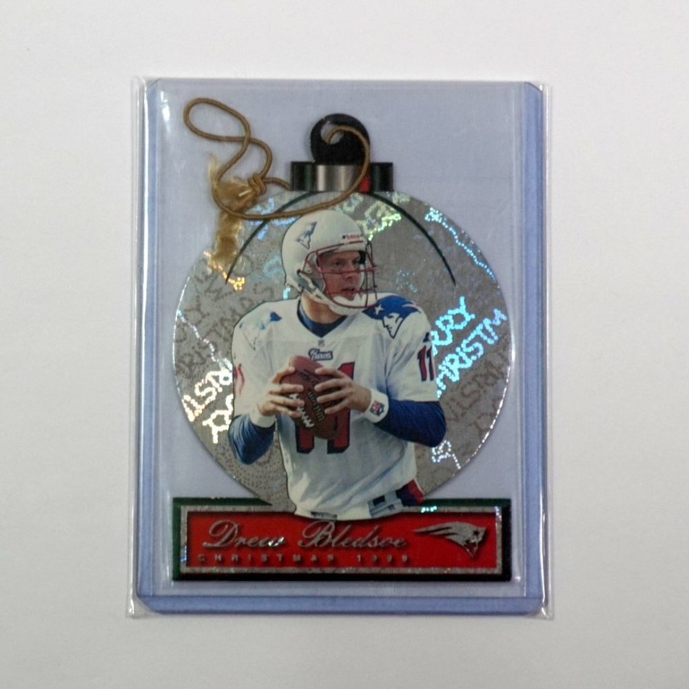 1999 Prizm Drew Bledsoe Ornaments Die Cut w/ String SSP Rare Patriots